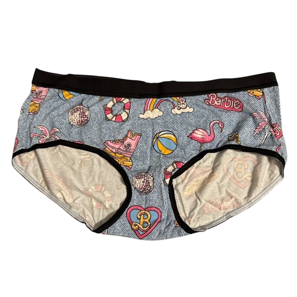 Barbie Womens Hiphugger Panties Blue Faux Denim Print XS MeUndies